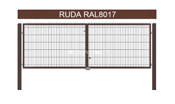 3d Segmentiniai Vartai Rudi, Ral8017
