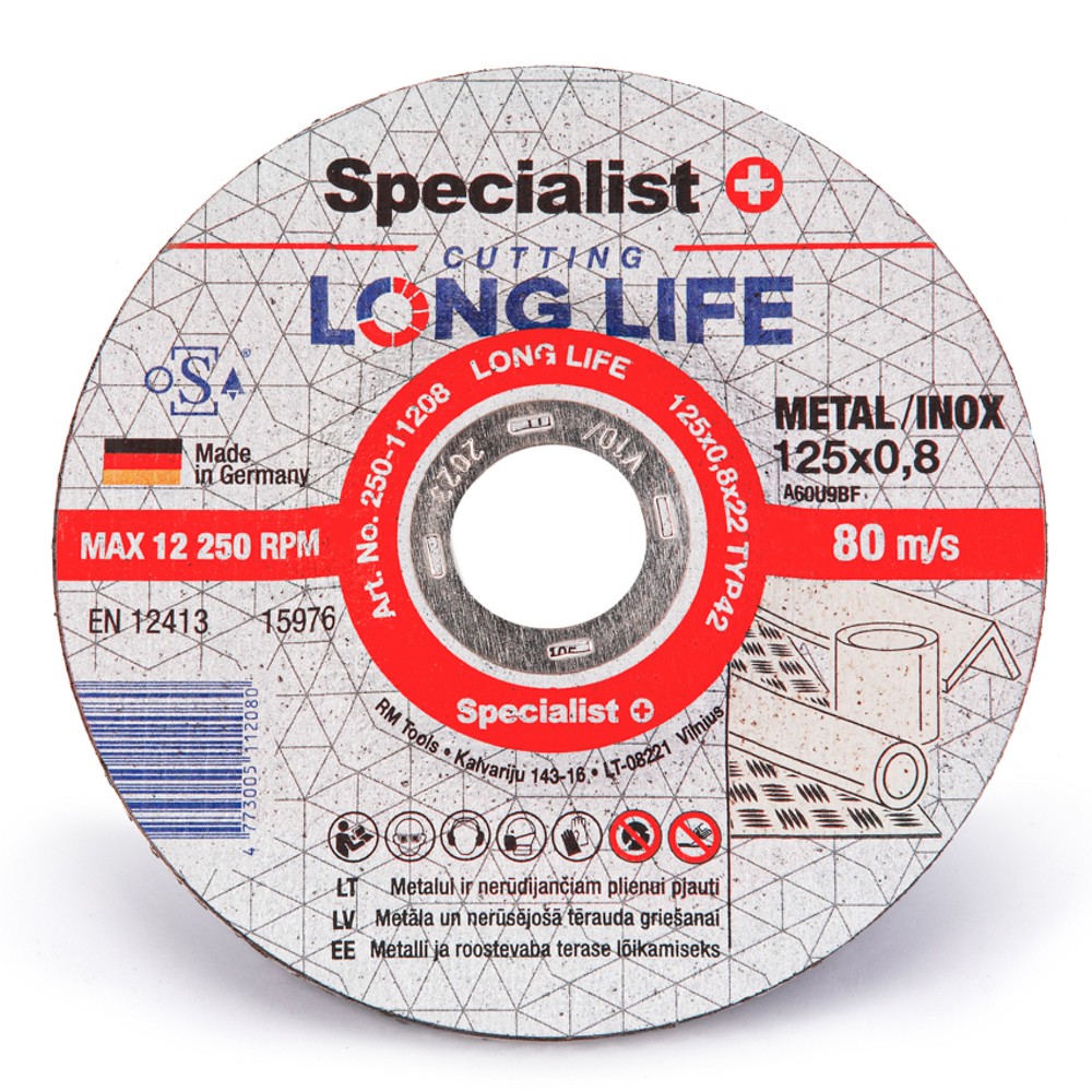 Metalo pj.diskas LONG LIFE 125x0
